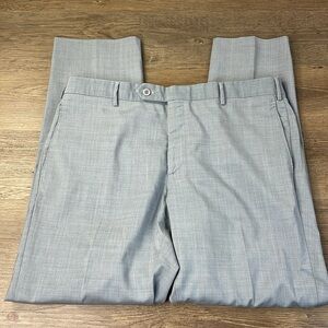 Zanella Parker Regular-Fit Dress Pants Light Gray Mens Size 38x31